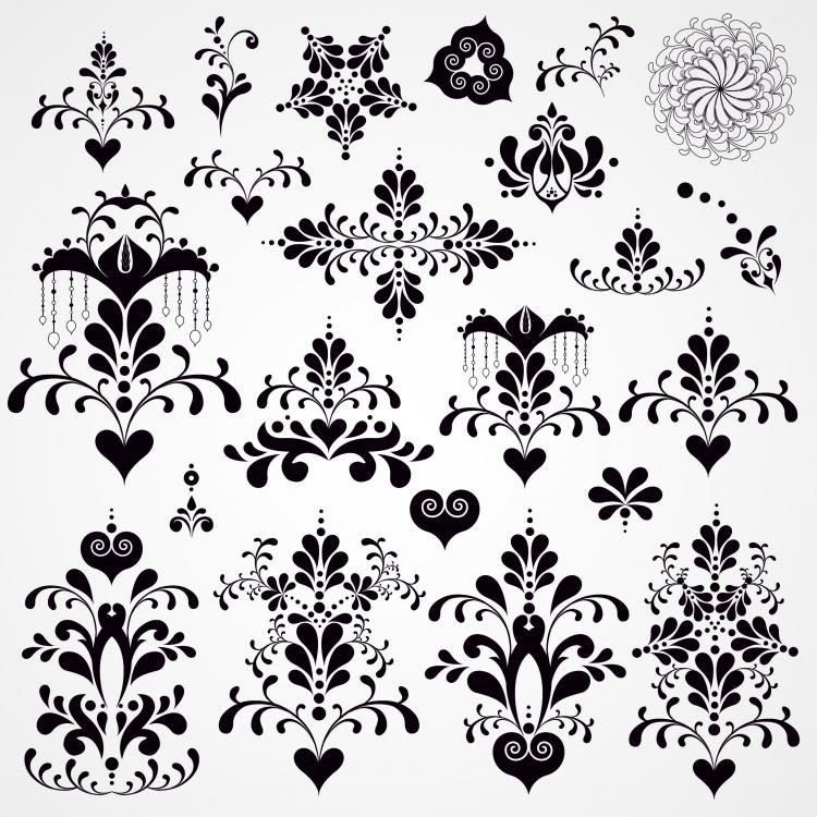 free vector Classic lace pattern 07 vector